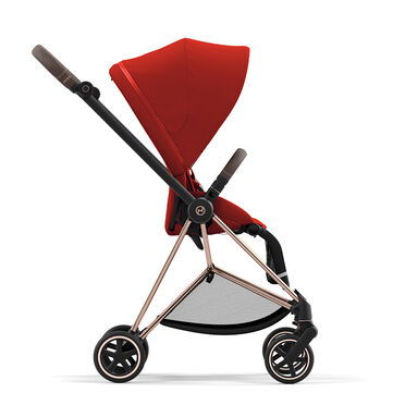 CYBEX Platinum Stroller Mios Lux Carry Cot shown on Mios Frame - Autumn Gold