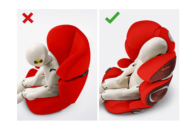 Helps to prevent the child's head from falling forward when asleep