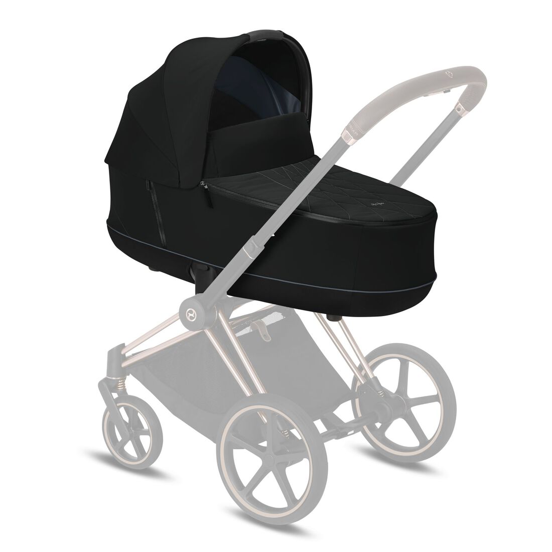 CYBEX Priam Lux Carry Cot - Deep Black in Deep Black large