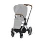 CYBEX Priam 3 Frame - Chrome With Brown Details in Chrome With Brown Details large image number 2 Small