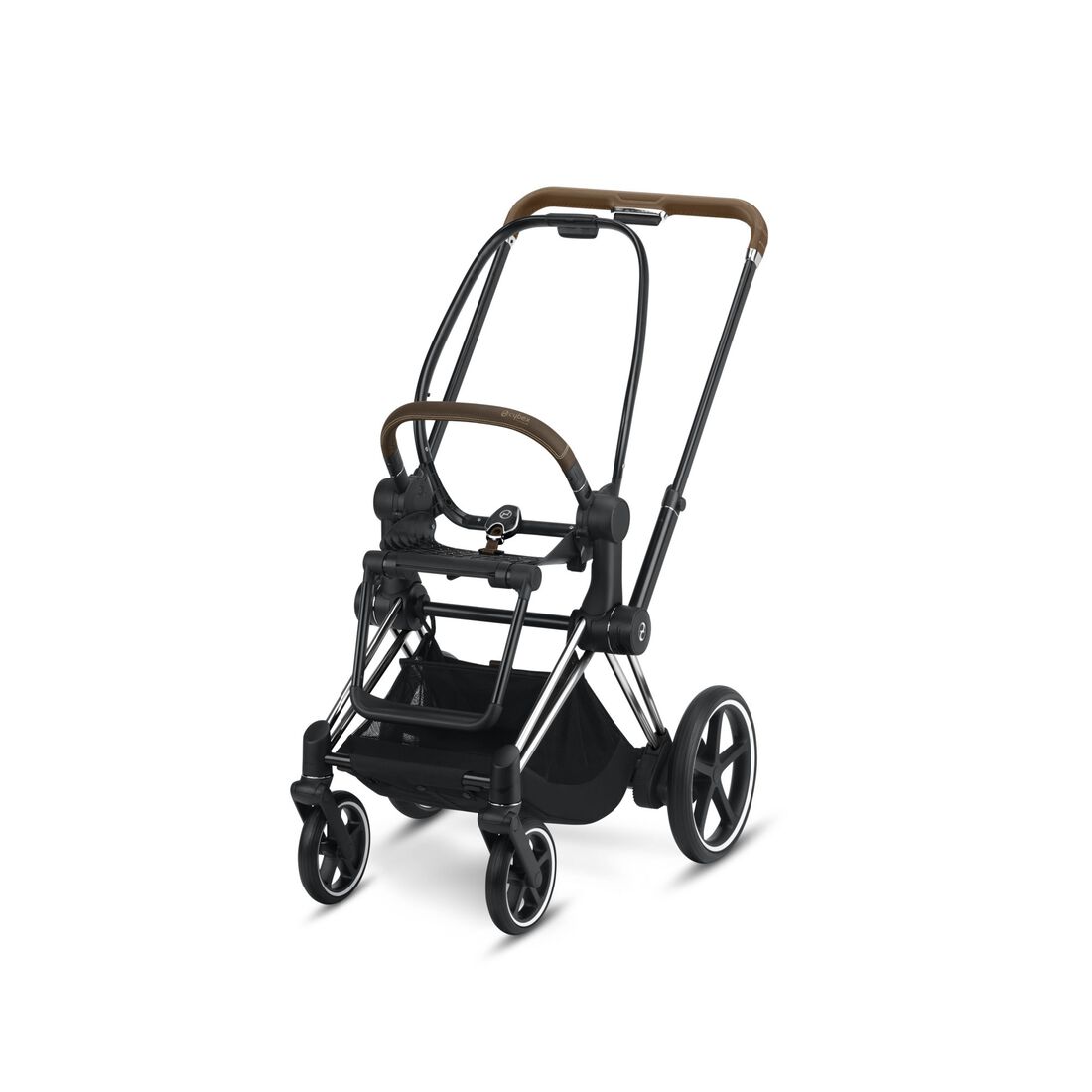 CYBEX Chasis e-Priam 1 - Chrome With Brown Details in Chrome With Brown Details large número de imagen 1