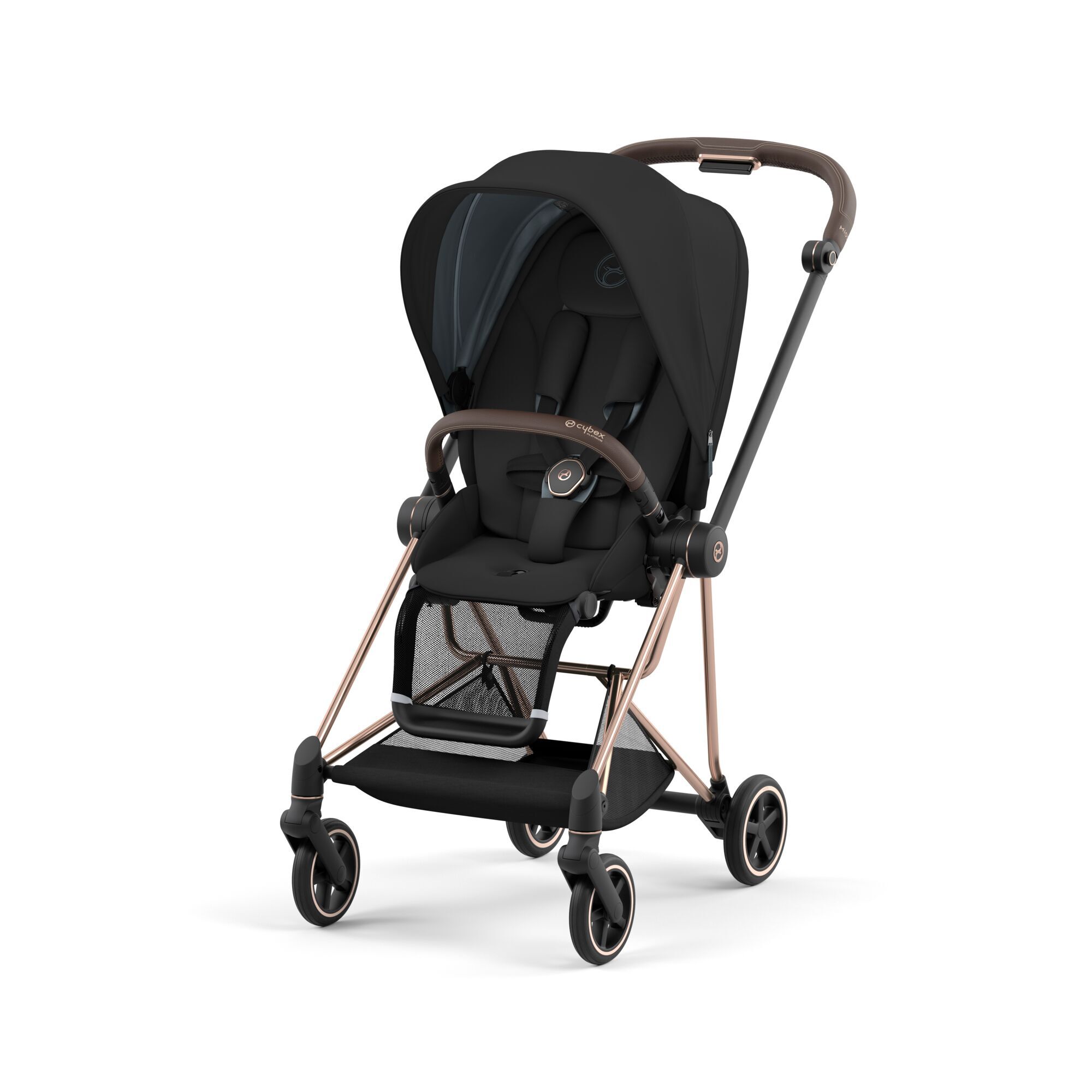 Reversible Seat Adjustable Leg Rest Smooth Ride All-Wheel Suspension One-Hand Compact Fold Manhattan Grey Seat with Chrome/Black Frame Extra Storage Cybex Mios 2 Complete Stroller 