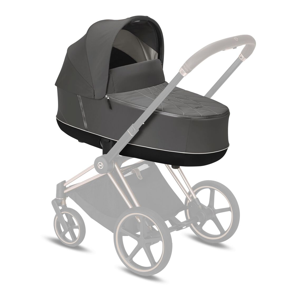 CYBEX Priam 3 Lux Carry Cot - Soho Grey in Soho Grey large image number 5