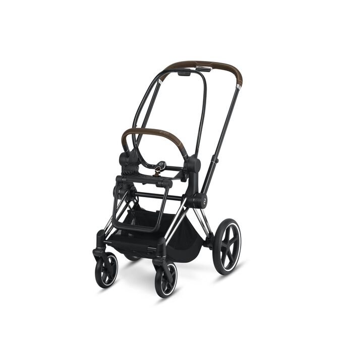 CYBEX Priam 3 Frame - Chrome With Brown Details in Chrome With Brown Details large image number 1