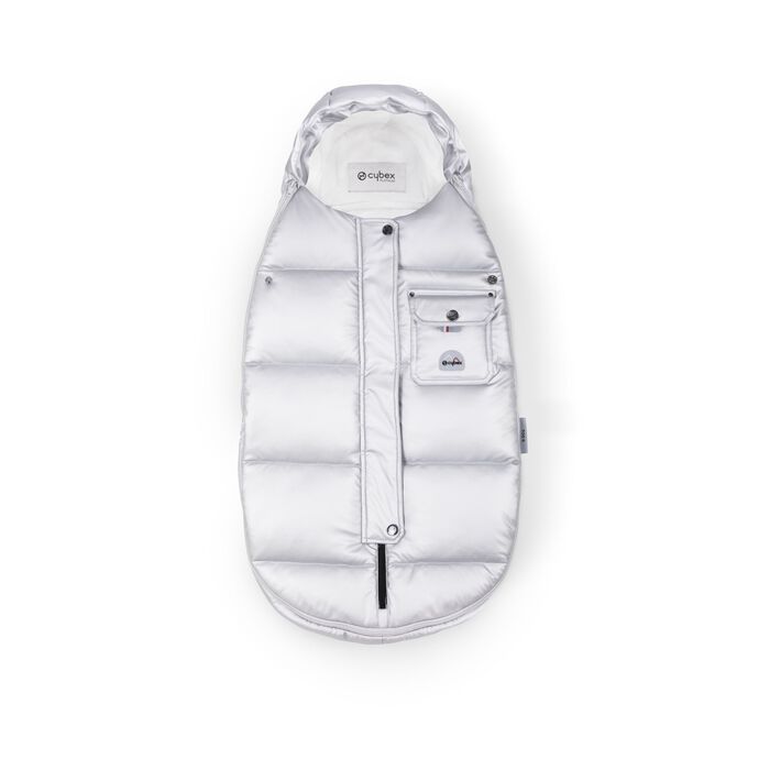 CYBEX Platinum Winter Footmuff Mini - Arctic Silver in Arctic Silver large image number 2
