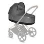 CYBEX Priam 3 Lux Carry Cot - Manhattan Grey Plus in Manhattan Grey Plus large image number 2 Small